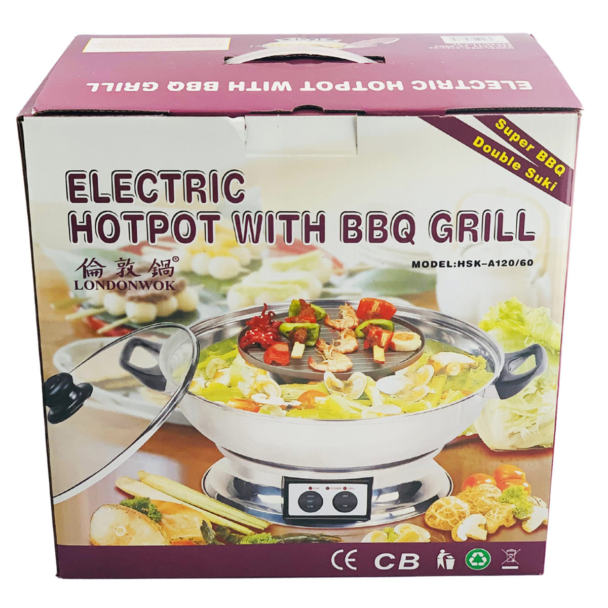 Electric bbq grill with hot pot clearance