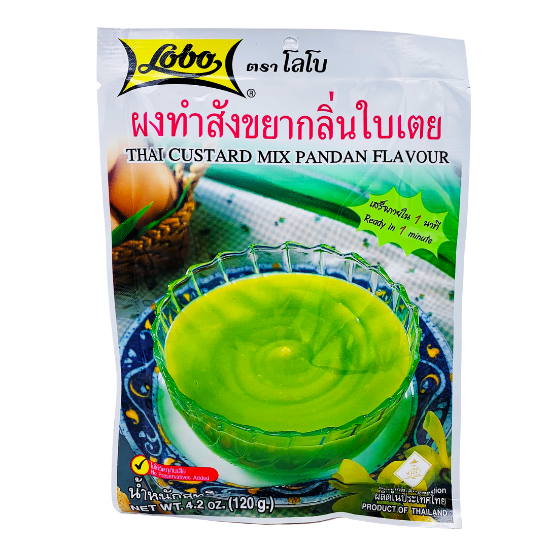 Thai Custard Mix Pandan Flavour (120g) by Lobo