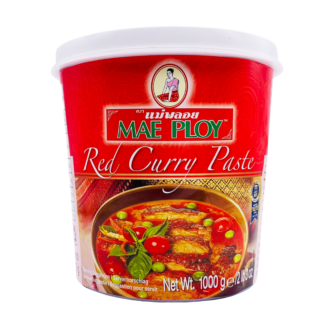 Thai Red Curry Paste 1kg large tub by Mae Ploy Thai Food Online
