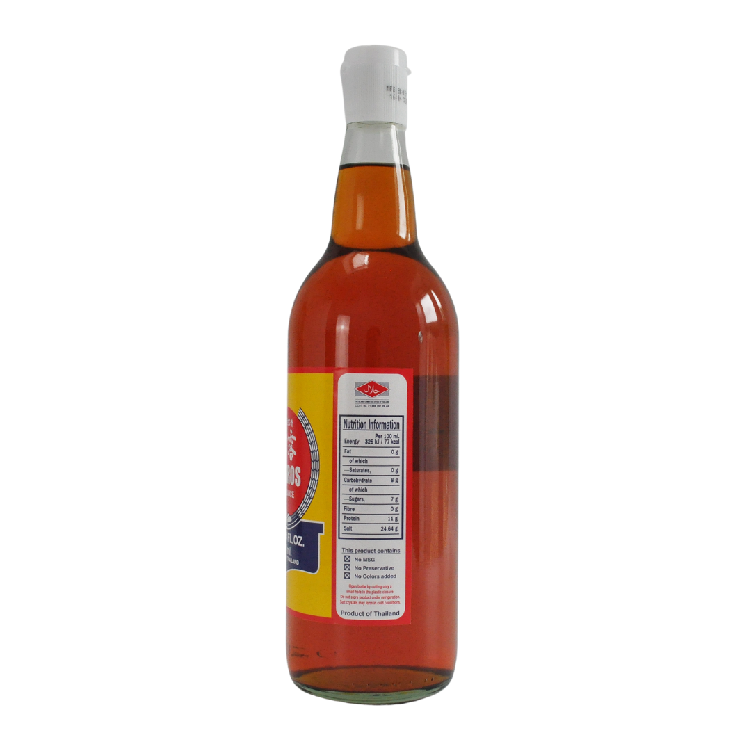 Thai Fish Sauce Nam Pla 720ml (Glass Bottle) by Tiparos Thai Food