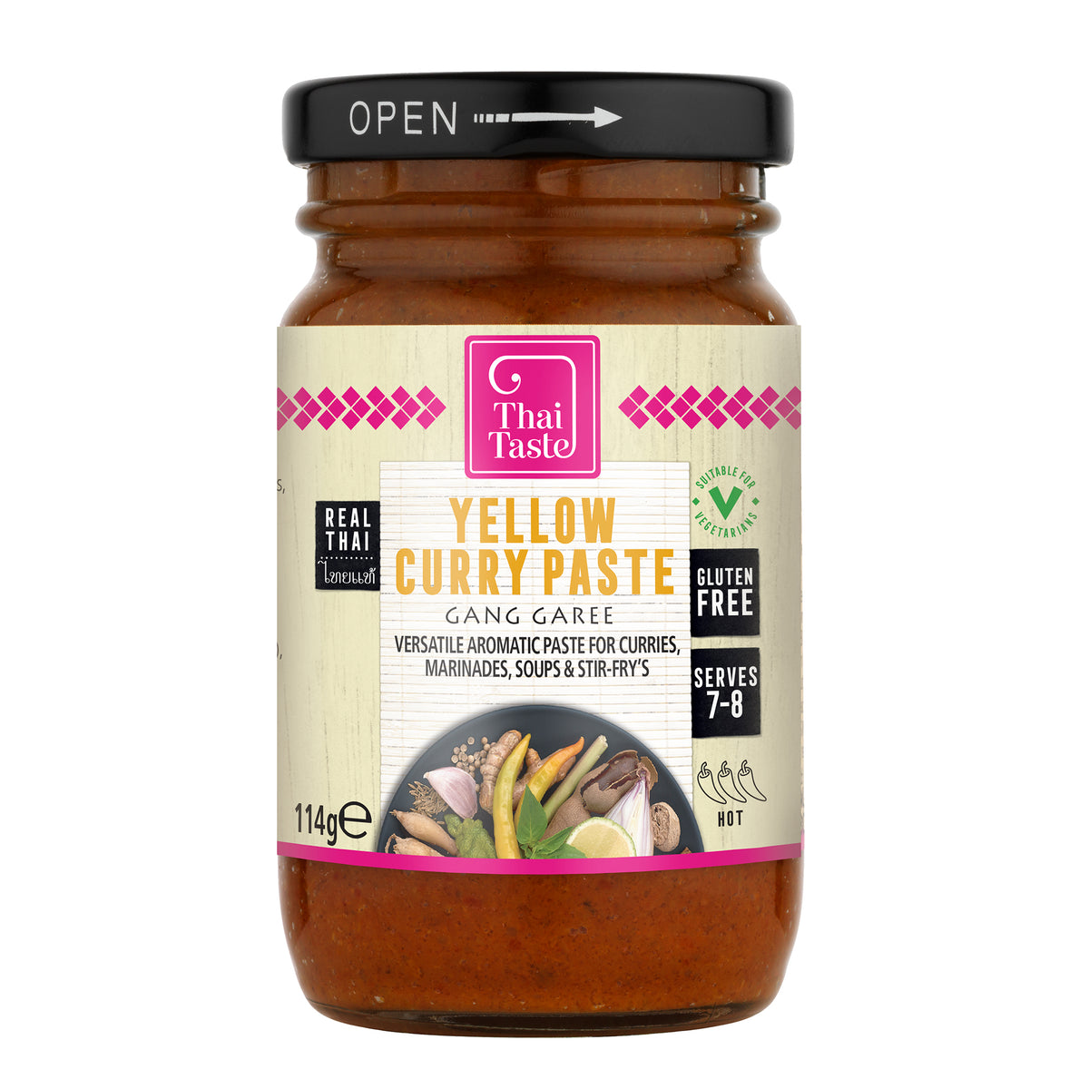 Thai Yellow Curry Paste (Gang Garee) 114g by Thai Taste – Thai