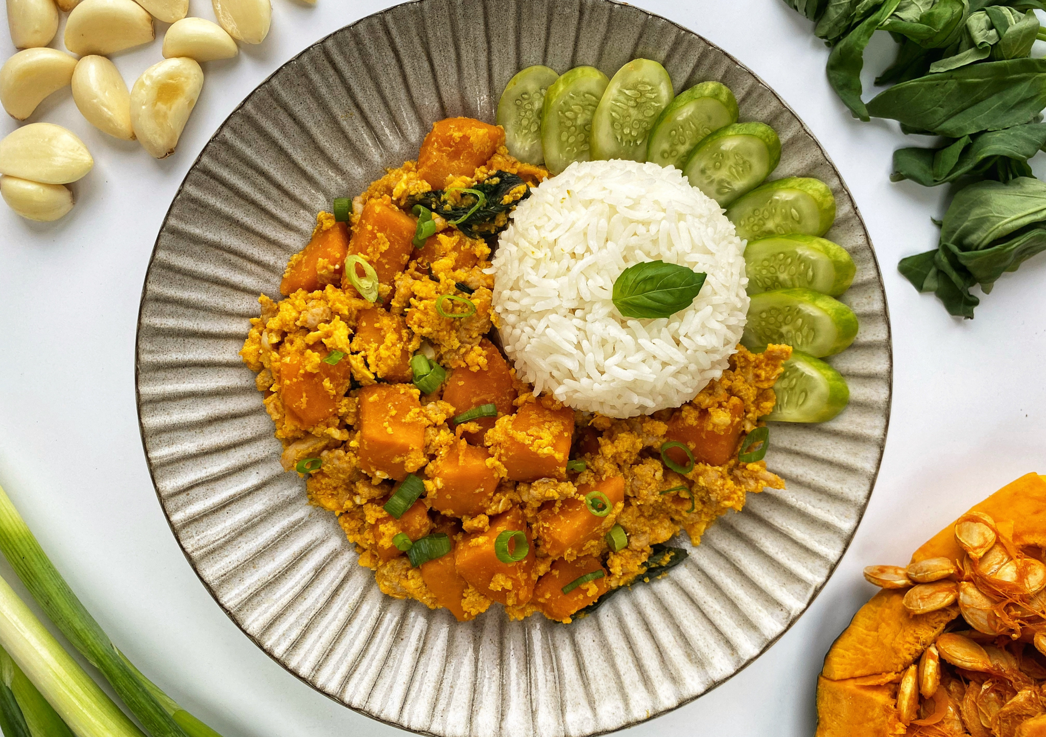 Thai Pumpkin Stir Fry with Egg Recipe