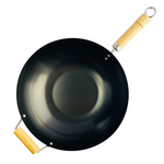 Flat Bottom Non Stick Wok 14inch with Lifter Handle by Hancock