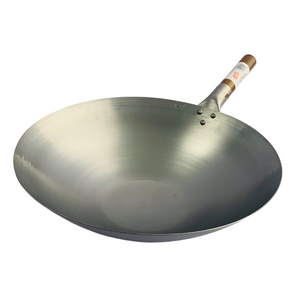 London Wok Round Bottom Carbon Steel Wok 16inch by Hancock