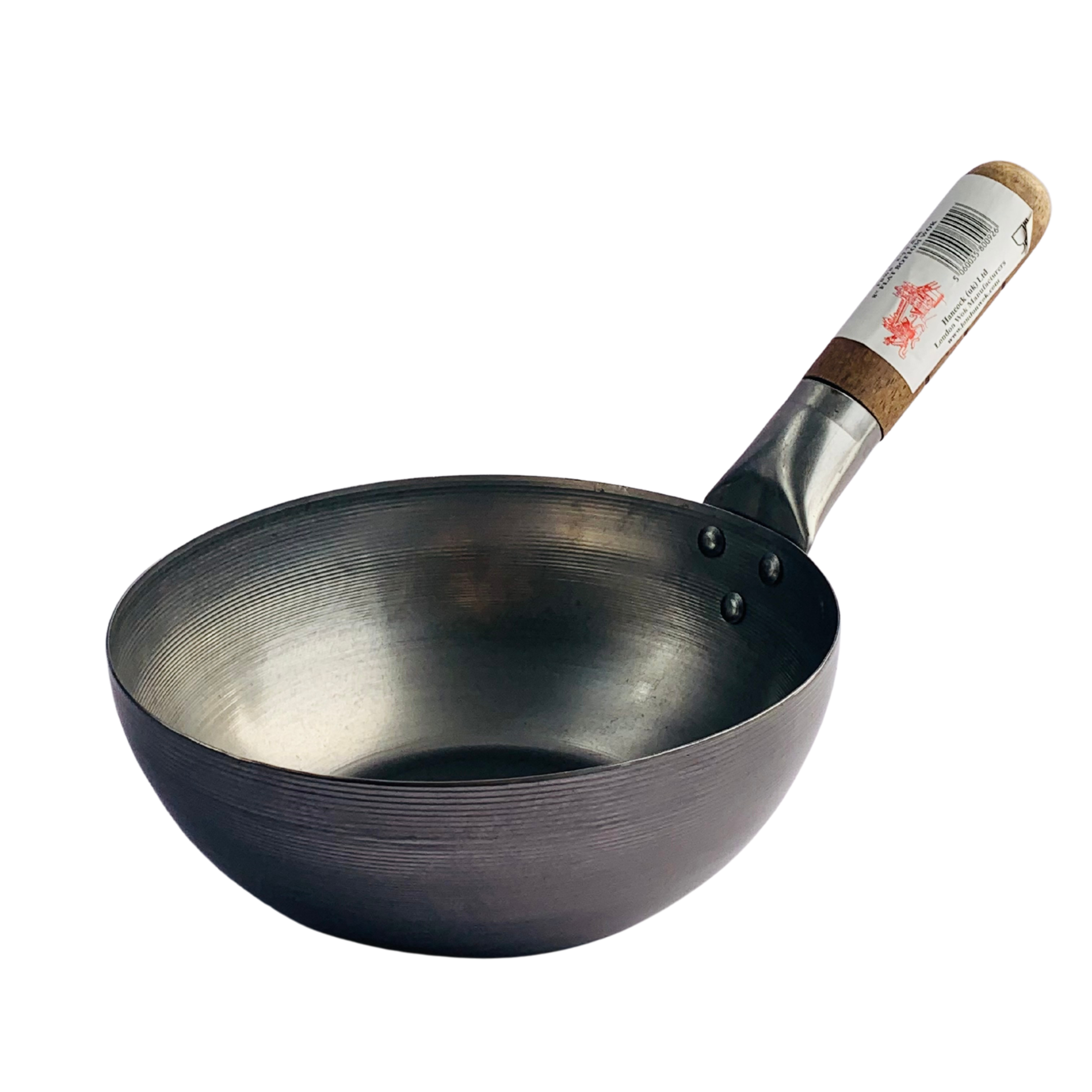London Wok Flat Bottom Carbon Steel Wok 8inch by Hancock