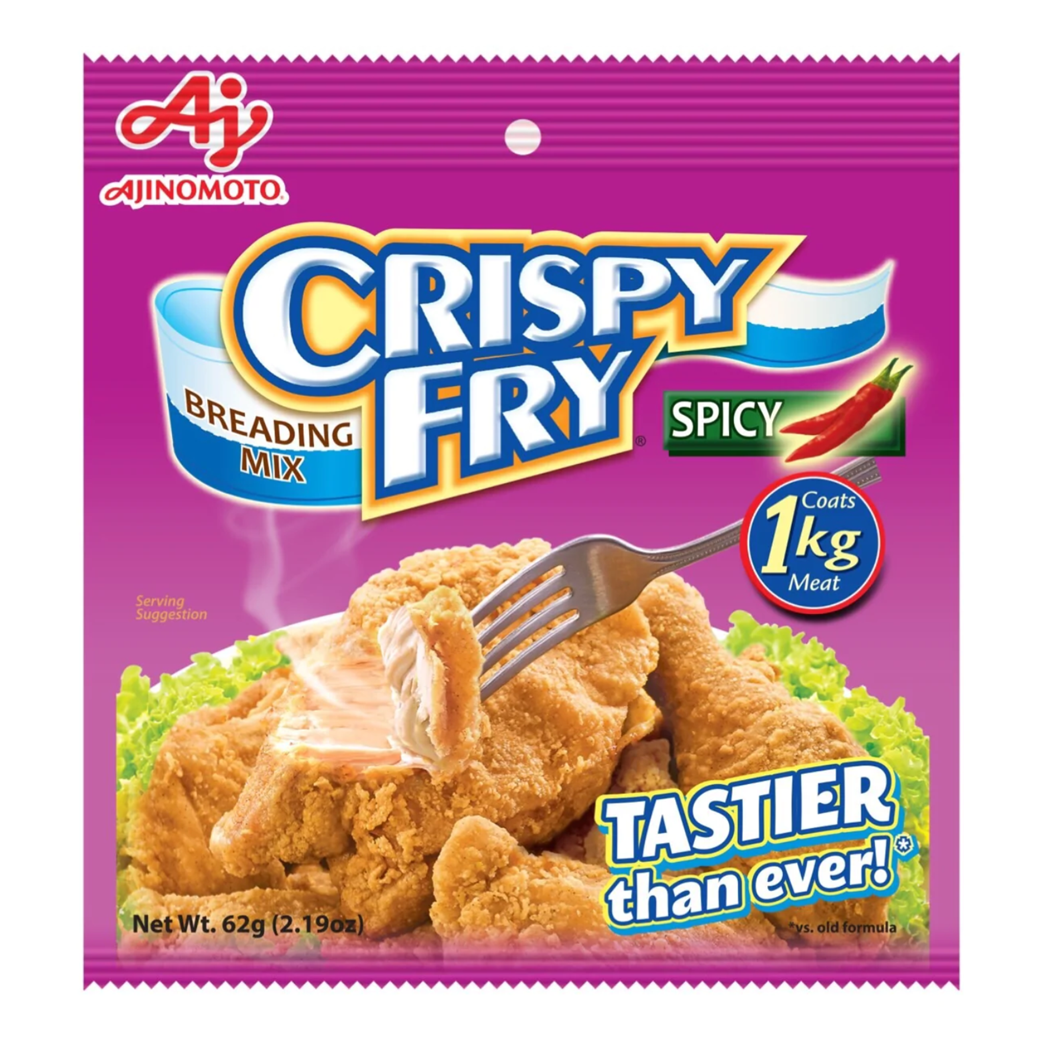Crispy Fry Breading Mix (Spicy) 62g by Ajinomoto