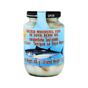 salted mackerel fish in soy bean oil 