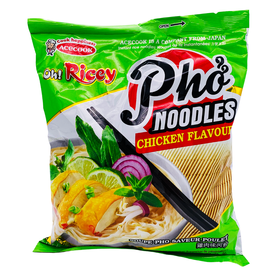 Chicken Flavour Instant Rice Pho Noodles 71g by Oh! Ricey