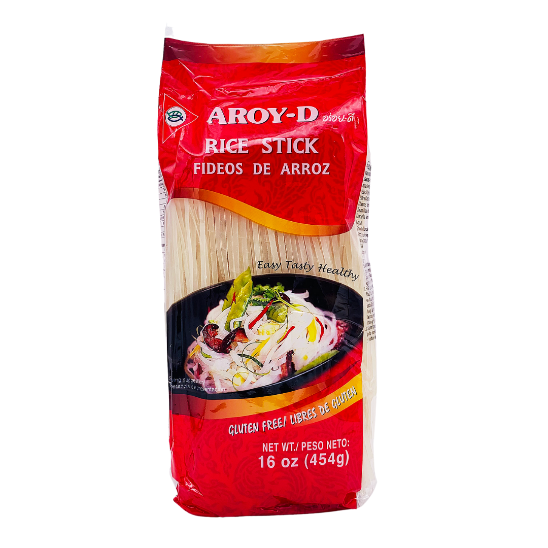 Rice Sticks 3mm M 454g by Aroy D – Thai Food Online (authentic Thai ...