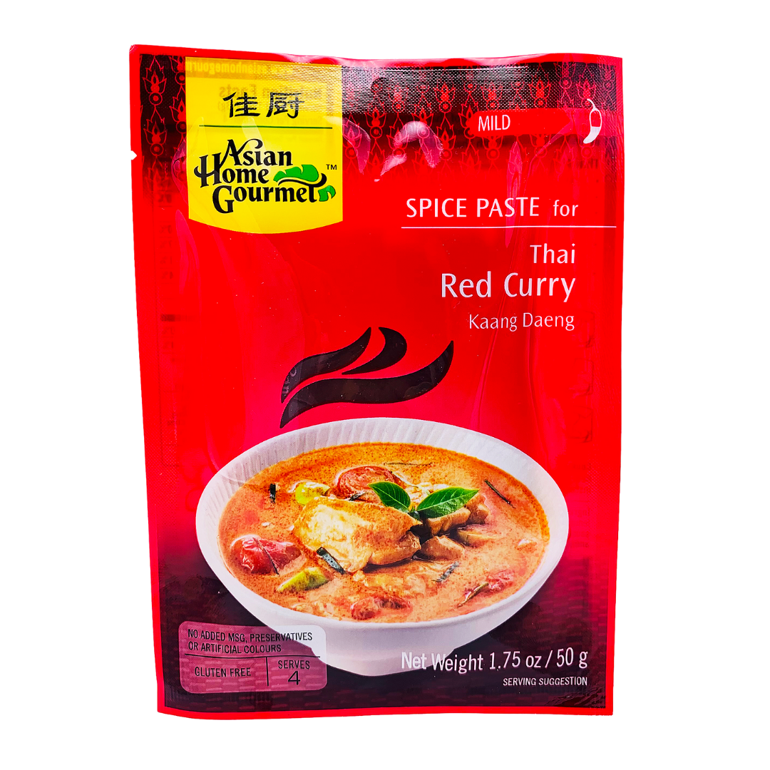Thai Red Curry Paste Packet (Mild) 50g by AHG – Thai Food Online ...