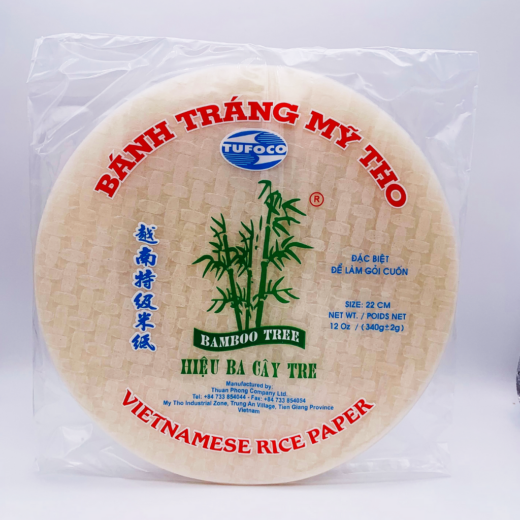 Rice Paper Spring Roll Wrappers 22cm 340g by Bamboo Tree