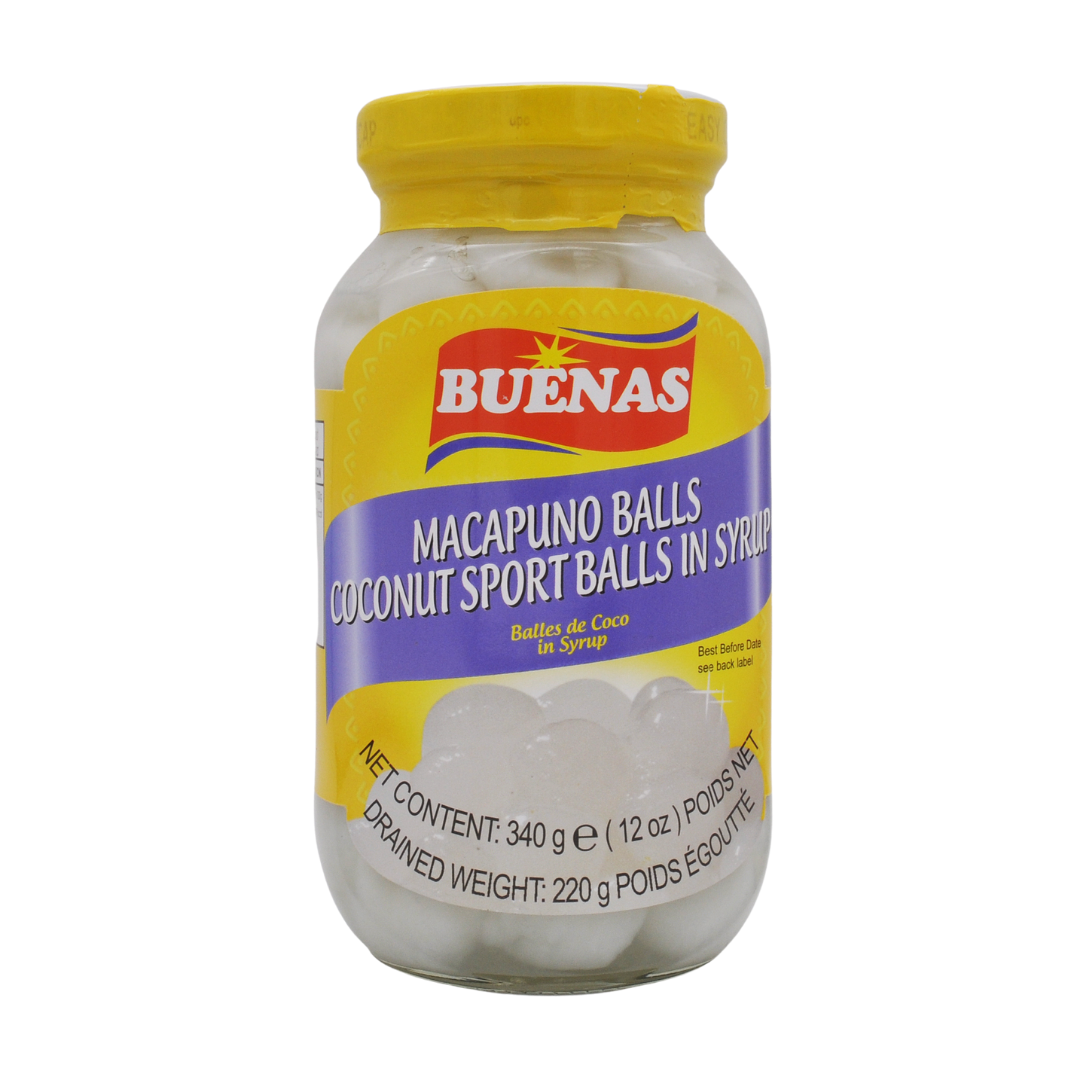 Macapuno Balls 340g Jar by Buenas