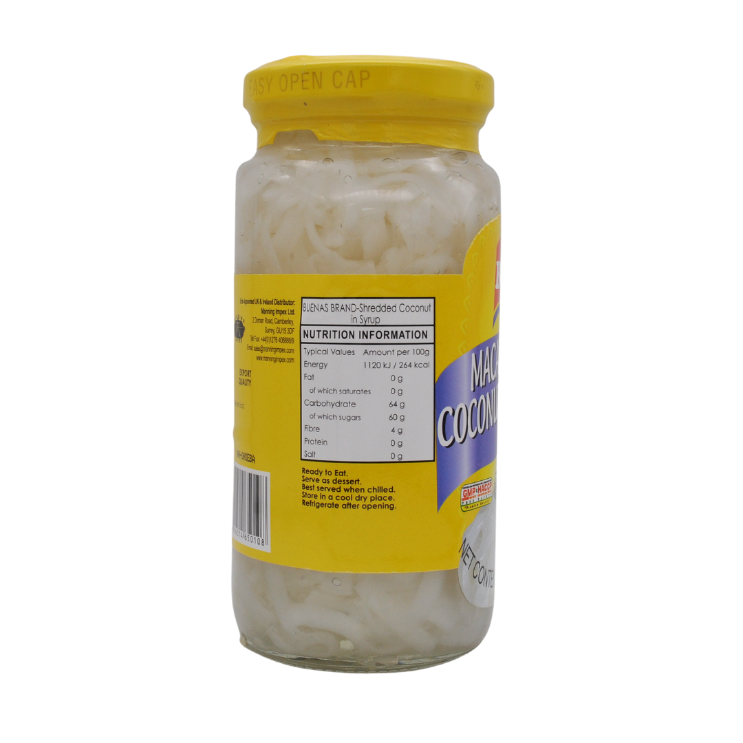 Shredded (string) Macapuno 340g Jar by Buenas – Thai Food Online ...