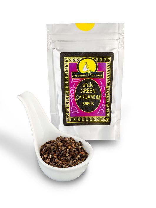 Whole Green Cardamom Seeds 36g by Seasoned Pioneers