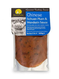 ** REDUCED** Chinese Sichuan Plum and Mandarin Gourmet Cooking Sauce 400g by Seasoned Pioneers BB 30/06/2023