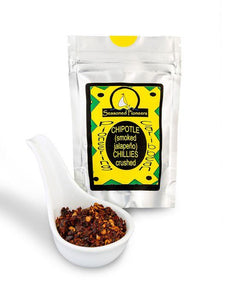 Chipotle Smoked Jalapeno Chillies Crushed 18g by Seasoned Pioneers