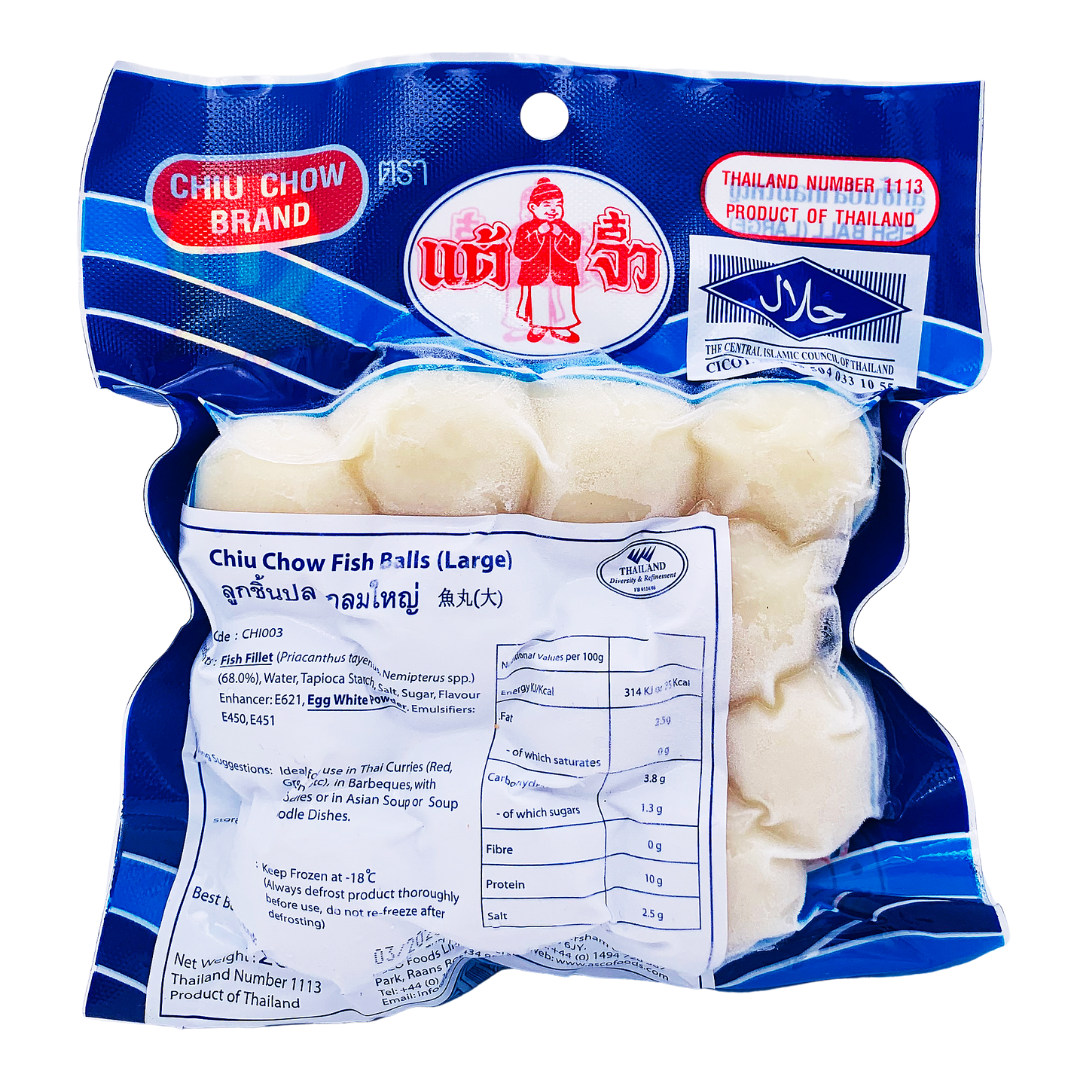 Fish Ball Large Frozen Fish Balls (Large) 200g by Chiu Chow Brand – Thai Food Online ...