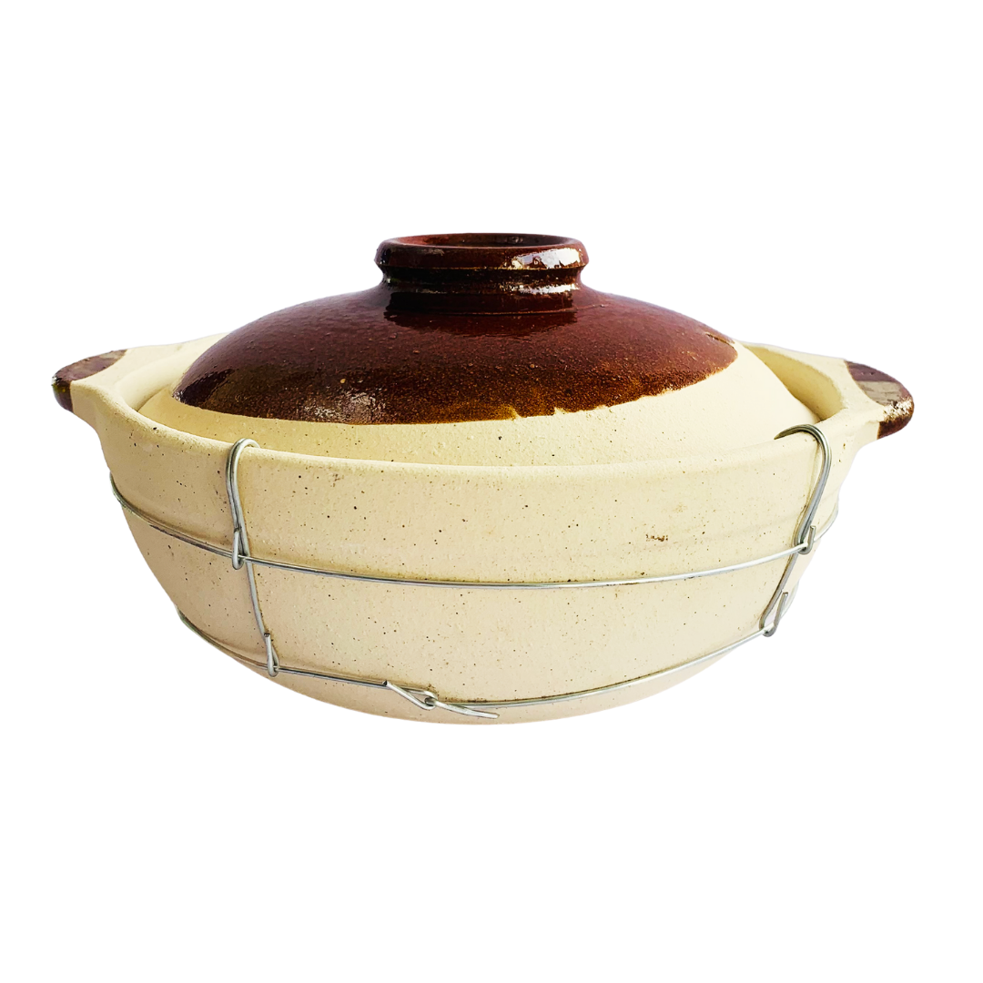 Chinese 2 Handled Clay Pot (Wired) 23cm