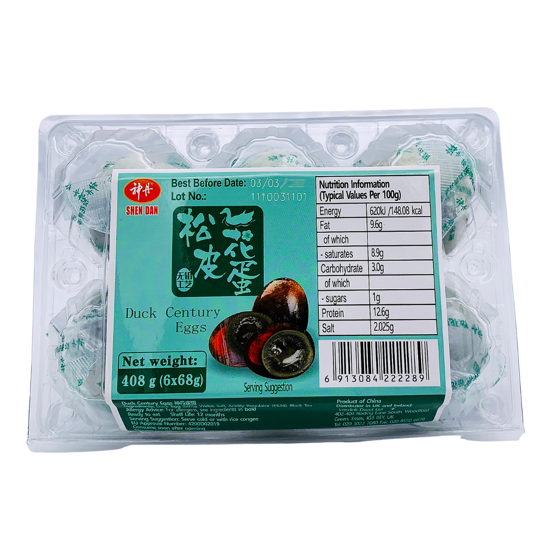 Duck Century Eggs 6x 68g by Shen Dan