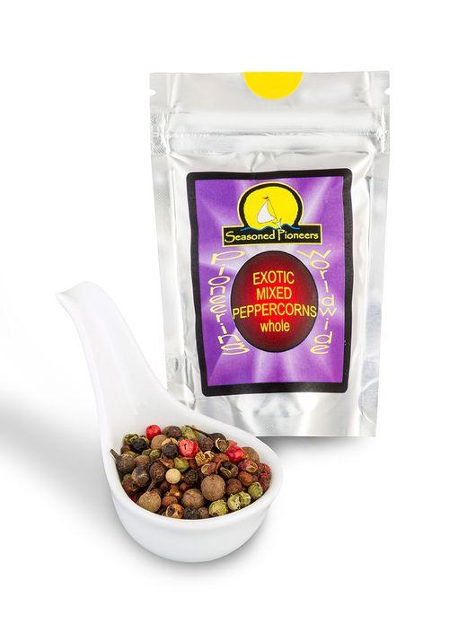 Whole Exotic Mixed Peppercorns 26g by Seasoned Pioneers