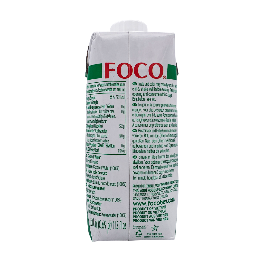 Natural 100% Pure Coconut Water 330ml by Foco