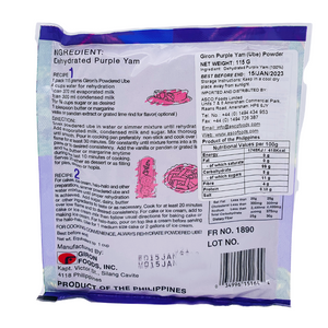 Powdered Purple Yam Ube 115g by Giron Foods