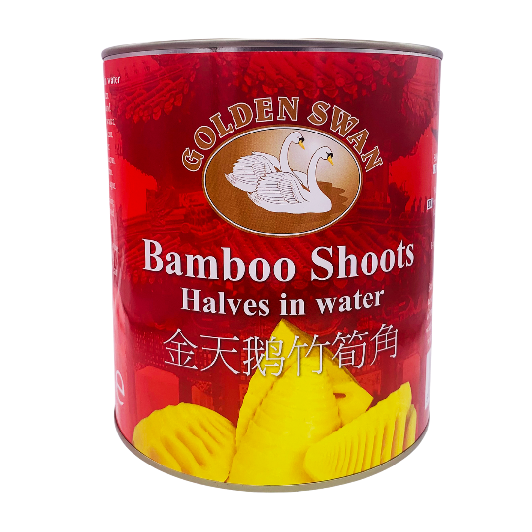 6 X 3KGS (18KGS) Bamboo Shoot Halves in Water by Golden Swan
