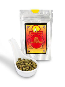 Green Peppercorns Whole 15g by Seasoned Pioneers