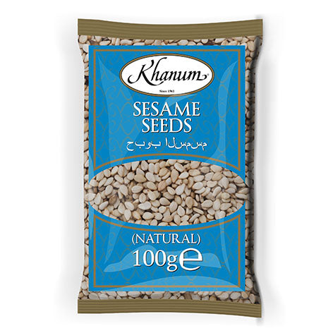 Sesame Seeds (Natural) 100g Bag by Khanum