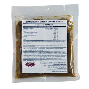 Green Curry Paste 100g Packet by Kanokwan Thai Food Online