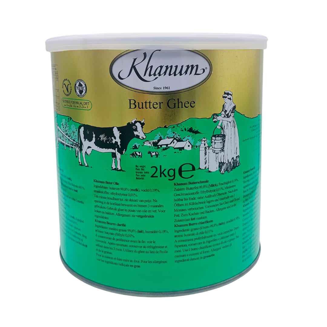 6 x 2kg (12kgs) Butter Ghee By Khanum
