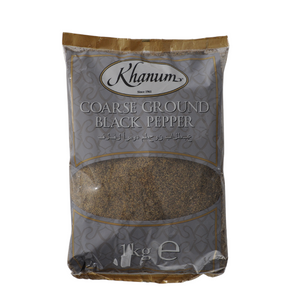 Coarse Black Pepper 1kg Bag by Khanum