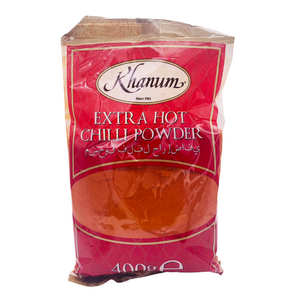 Extra Hot Chilli Powder 400g Bag by Khanum