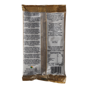 Ground Black Pepper 100g Bag by Khanum