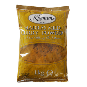 Madras Mild Curry Powder 1kg Bag by Khanum