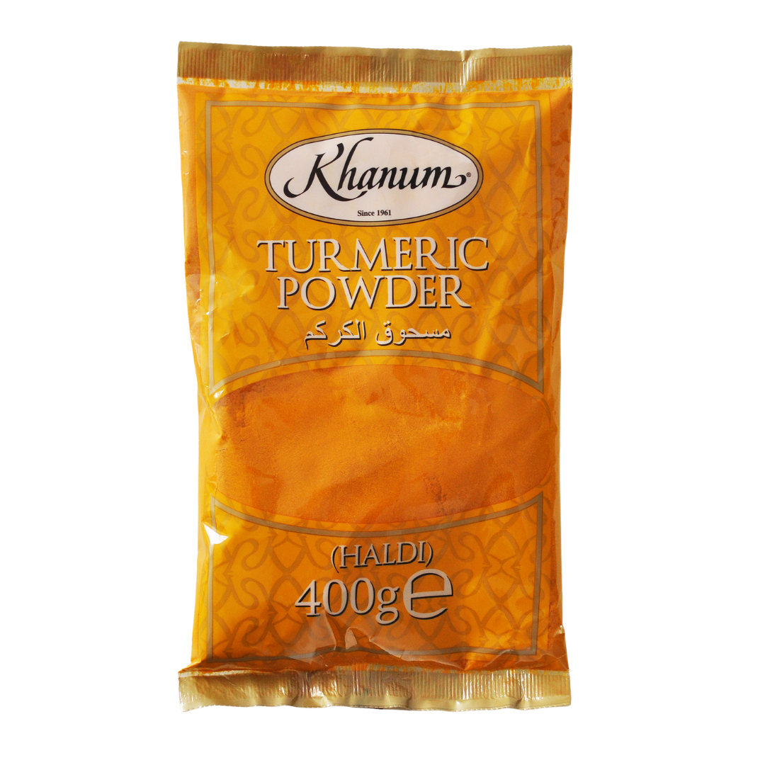 Ground Turmeric (Haldi) Powder 400g Bag by Khanum