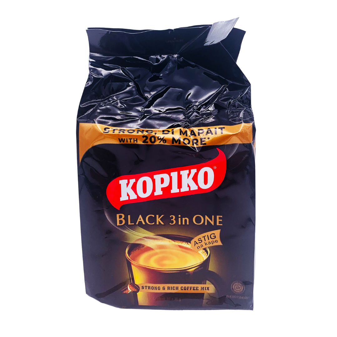 Black 3 in One Instant Coffee 10 Sachets x 30g by Kopiko
