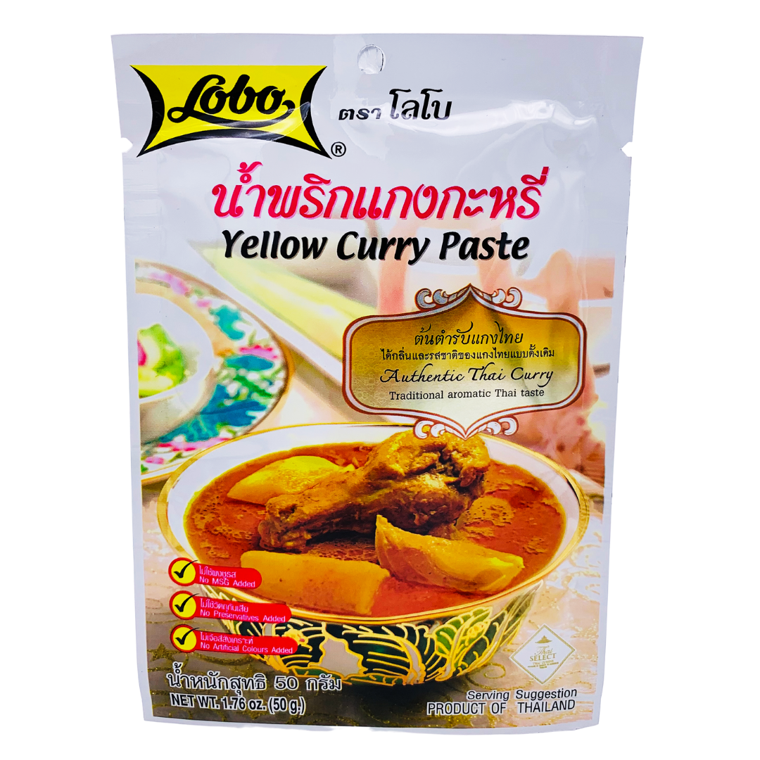 Thai Yellow Curry Paste 50g packet by Lobo