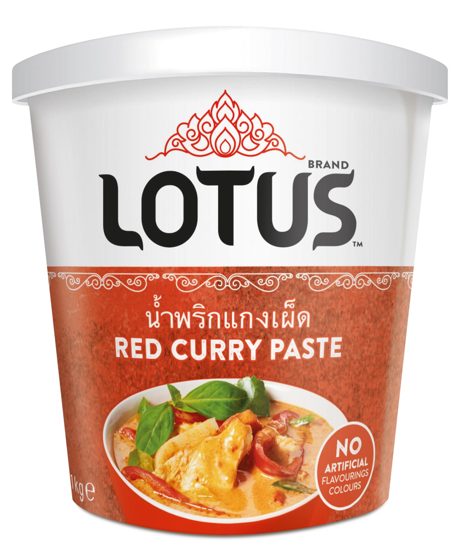 Thai Red Curry Paste 1kg Large Tub by Lotus