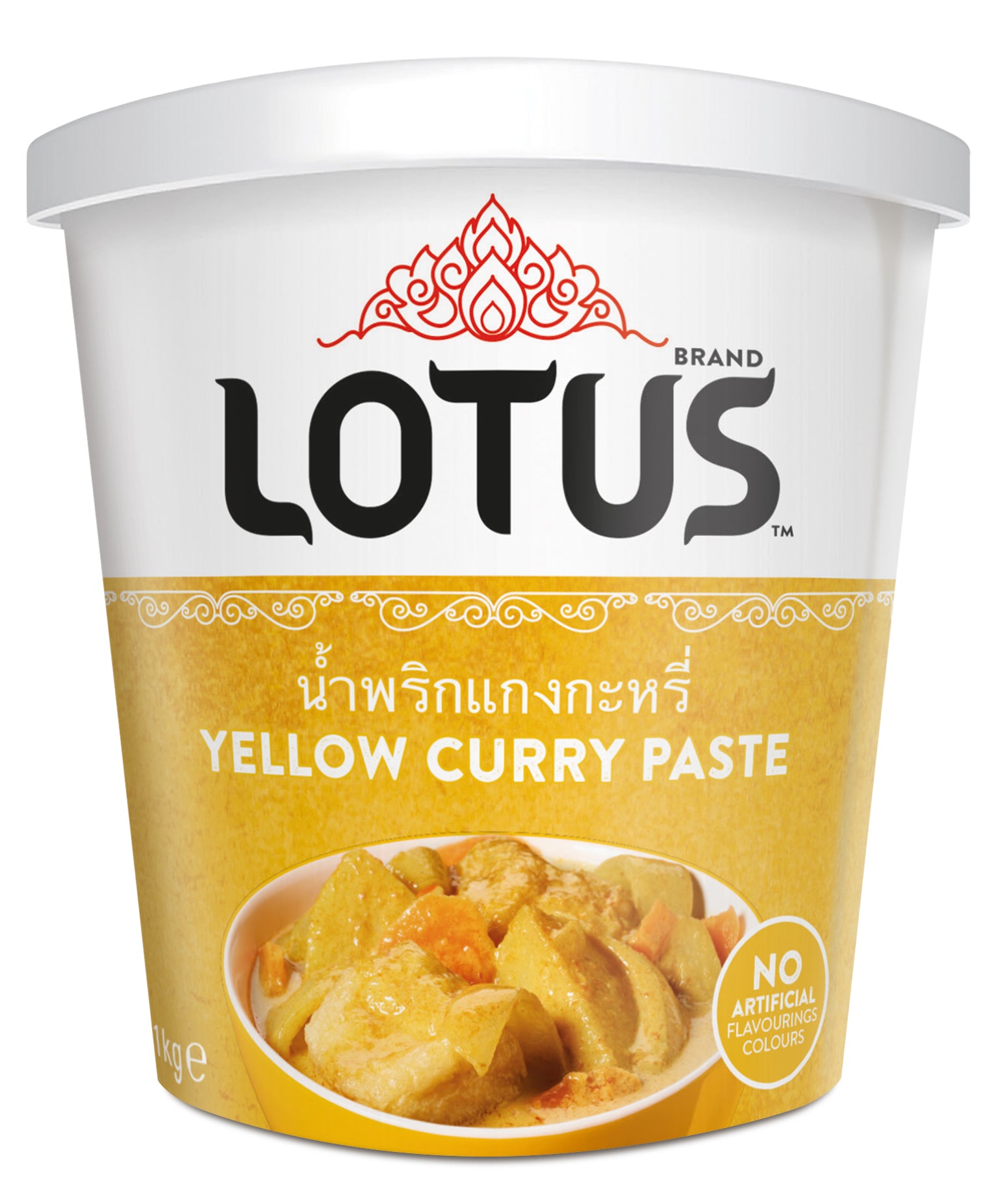 Thai Yellow Curry Paste 1kg Large Tub by Lotus