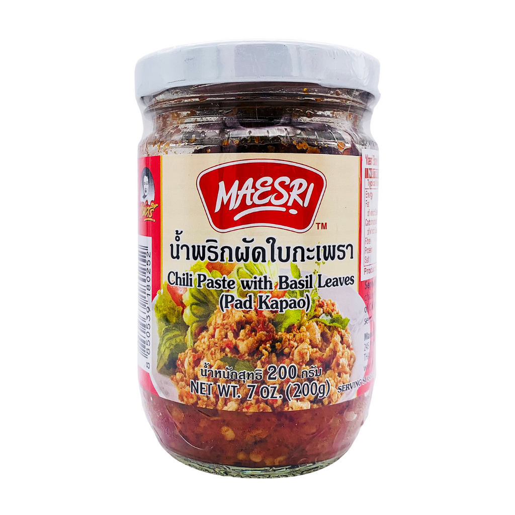 Thai Chilli Paste with Holy Basil / Pad Kra-Pow 200g by Mae Sri