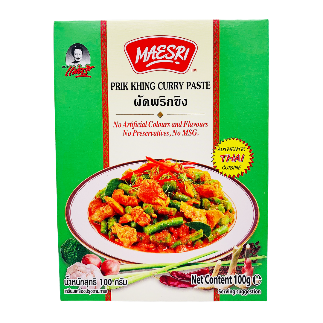 Thai Prik Khing Curry Paste 100g Packet by Mae Sri