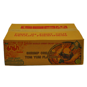 6 cases (180 packs) of Tom Yum Creamy Shrimp Noodles 55g by Mama