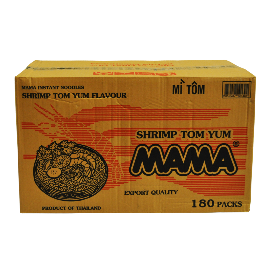 6 cases (180 packs) of Tom Yum Shrimp Instant Noodles 60g by Mama