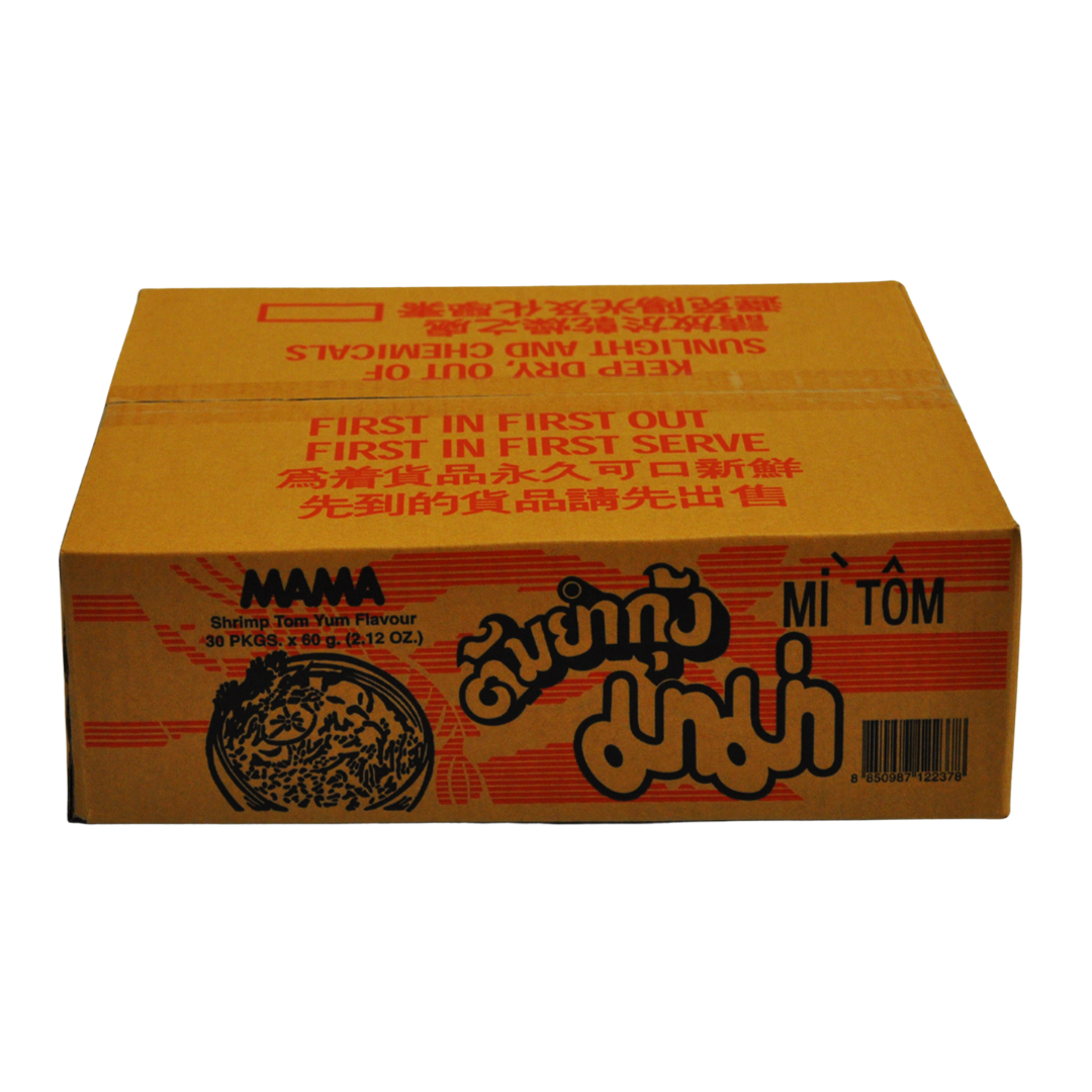 6 cases (180 packs) of Tom Yum Shrimp Instant Noodles 60g by Mama