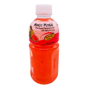 Pink Guava Flavour Nata De Coco Drink 320ml by Mogu Mogu