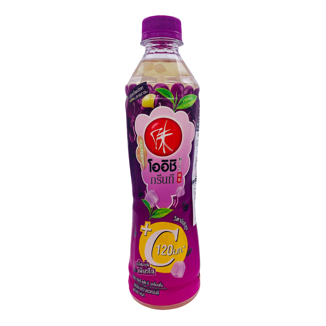Green Tea Kyoho Grape Flavour Drink with Nata de Coco 380ml by Oishi