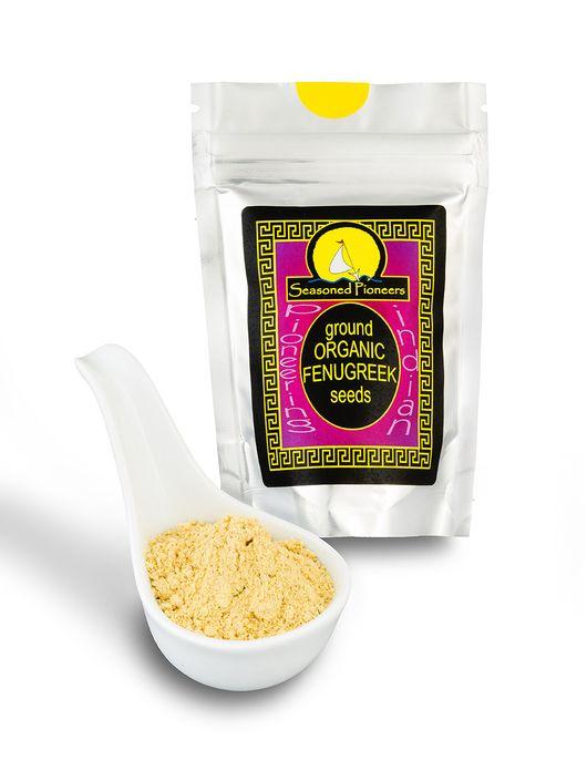 Organic Ground Fenugreek Seeds Methi 44g by Seasoned Pioneers