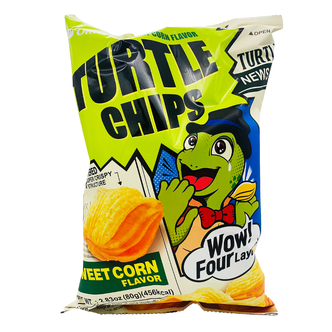 Turtle Chips Sweetcorn Flavour Crisps 80g by Orion – Thai Food Online ...