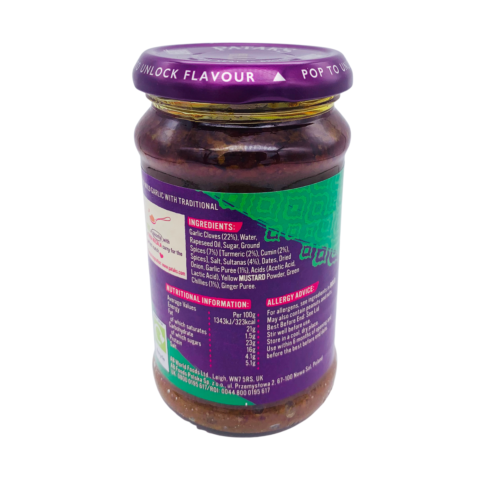 Garlic Pickle (Medium) 300g by Patak's